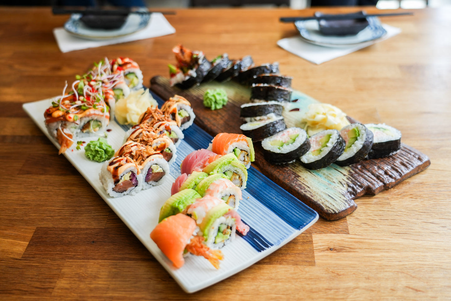 Kun 249 kr. - Luksus-sushi i Aalborg for 2 personer med 36 Deluxe-stykker