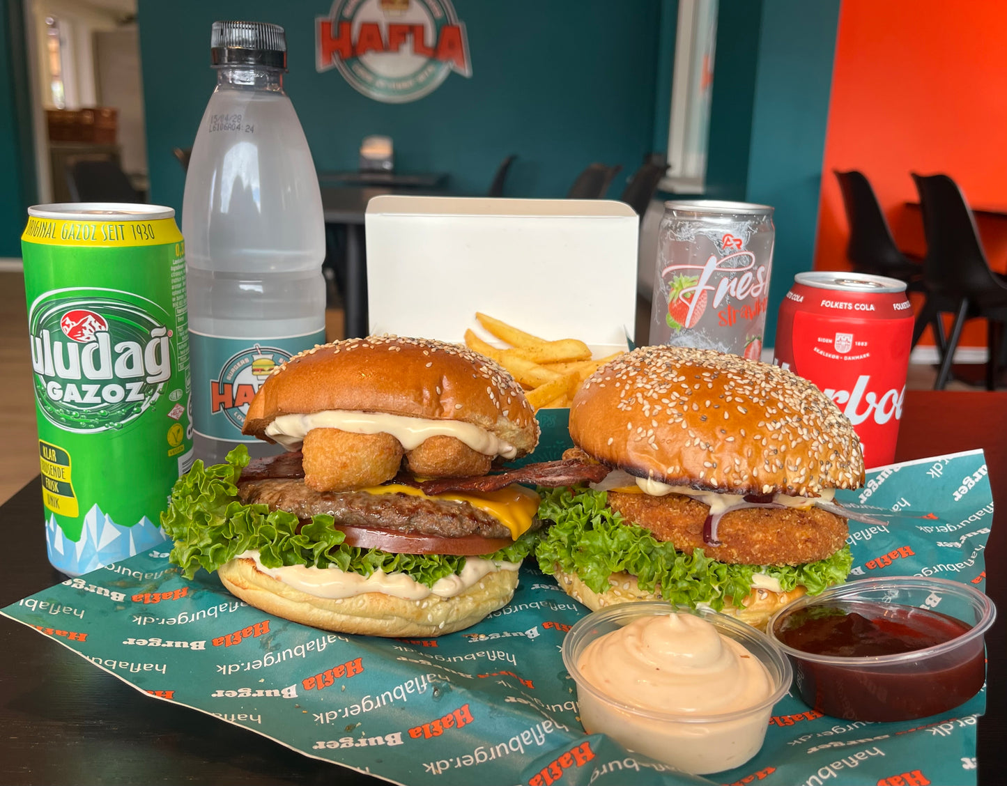 Kun 99 kr. - valgfri burgermenu hos Hafla Burger